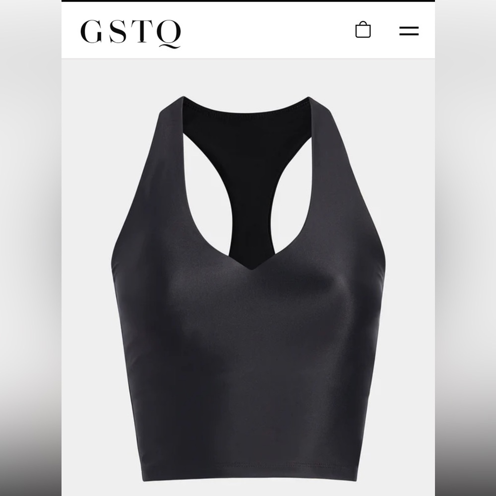 GSTQ Athletic Racerback Top Black